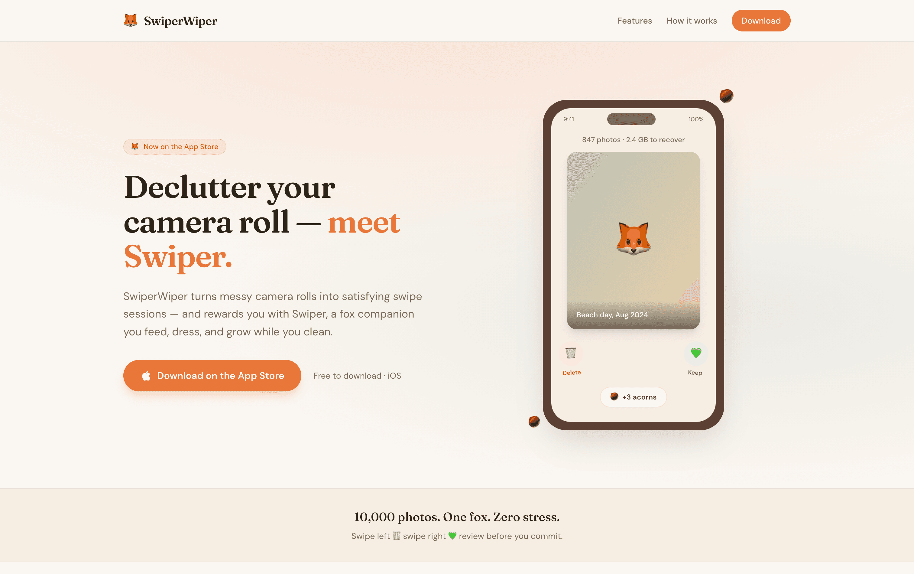SwiperWiper App Website homepage